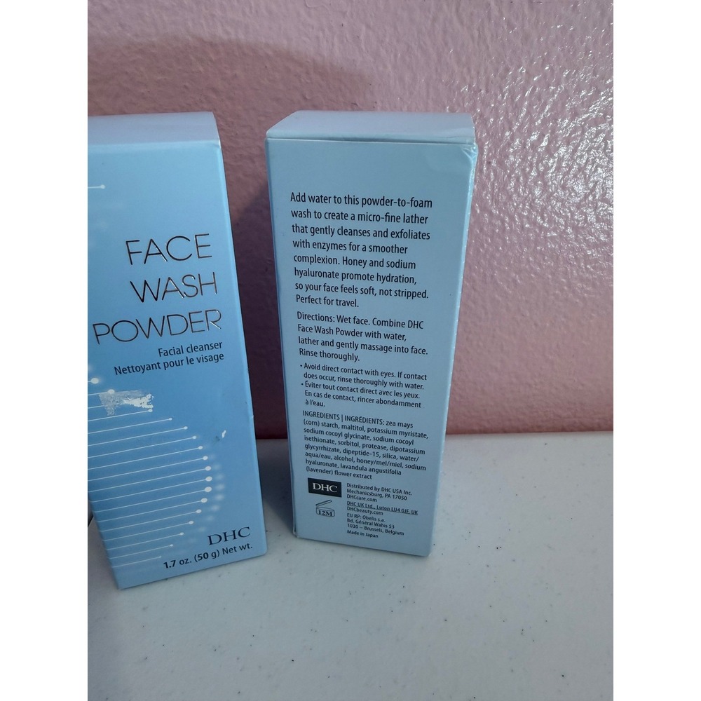 DHC Face Wash Powder 1.7 oz 50g Lot of 2 Enzyme Facial Cleanser New In Box Japan - Picture 3 of 3
